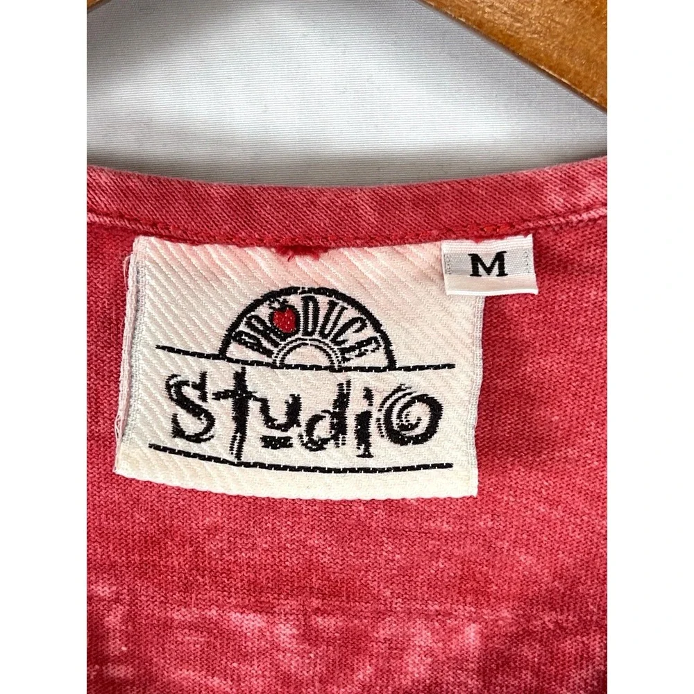 Vintage Studio Produce Embroidered Top & Pants Set Sz M Hippie Boho Art-to-Wear